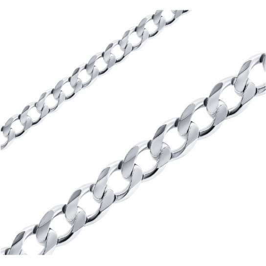 Серебряная цепочка 925 на шею, плетение панцирное, длина 40 см