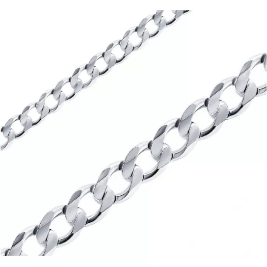 Серебряная цепочка 925 на шею, плетение панцирное, длина 60 см