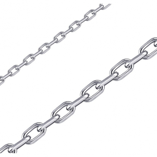 Серебряная цепочка 925 на шею, плетение якорное, длина 50 см