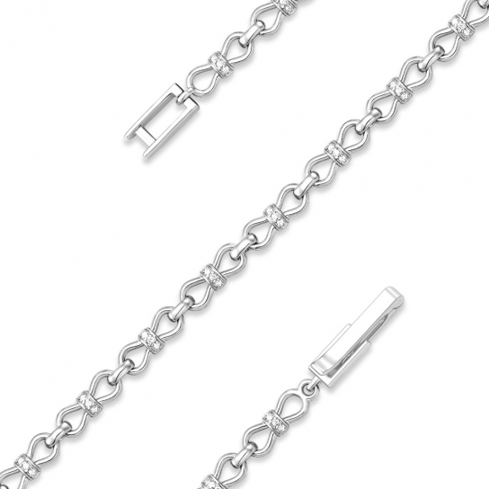 Серебряный браслет 925, длина 19 см
