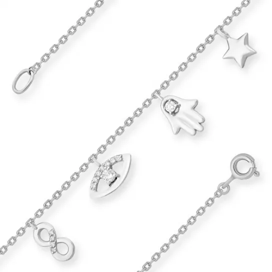 браслет 925, плетение фантазийное, длина 24 см