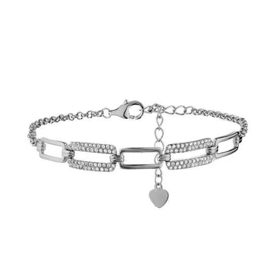 браслет 925, плетение фантазийное, длина 17 см