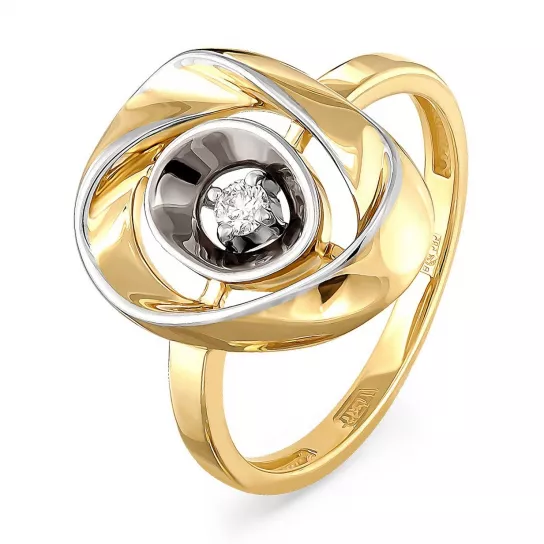 Кольцо с бриллиантами из золота