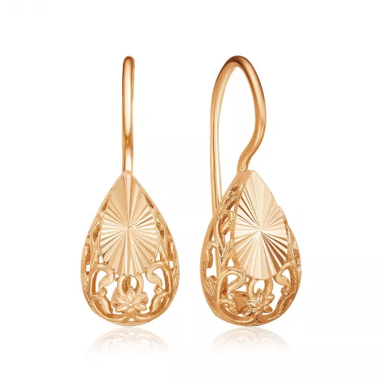 Золотые серьги 585, женские