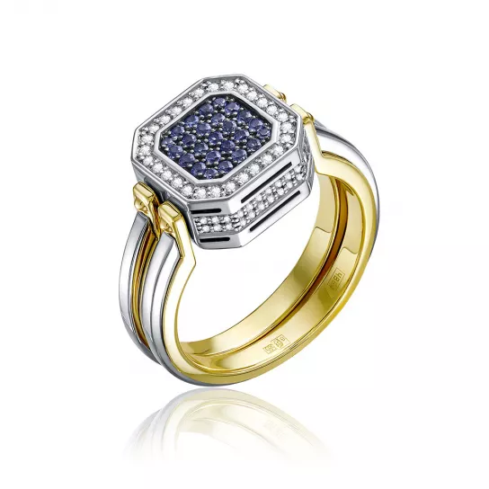 Кольцо с бриллиантами из золота