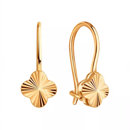 Серьги детские из золота