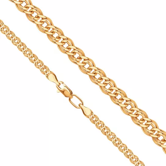 браслет 585, плетение нонна пустотелая, длина 17 см