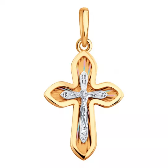 крестик 585 нательный, на шею