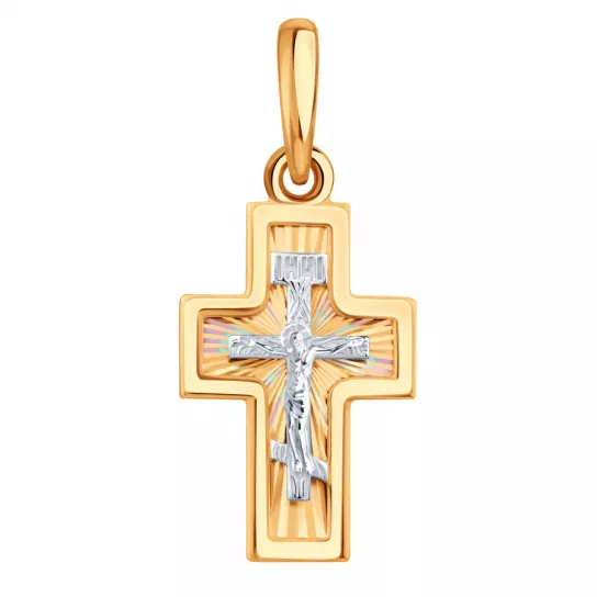 крестик 585 нательный, на шею