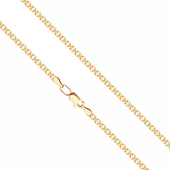 Золотая цепочка 585 на шею, длина 45 см, цвет красное золото