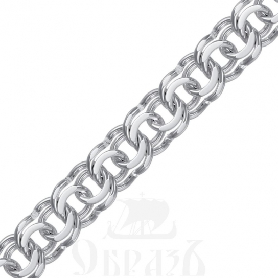 Серебряный браслет 925, плетение бисмарк, длина 19.5 см