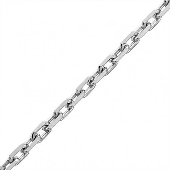 Серебряная цепочка 925 на шею, плетение якорное, длина 40 см