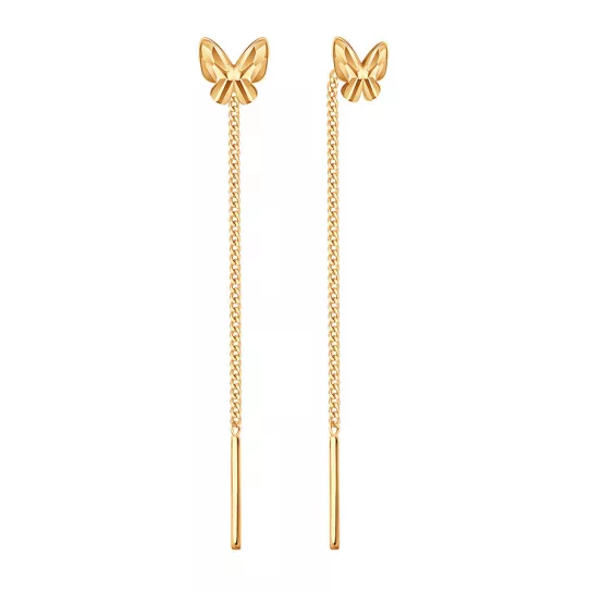 Золотые серьги 585, женские