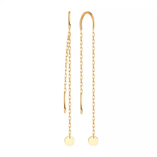 Золотые серьги 585, женские