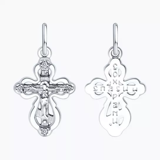 крестик 925 нательный, на шею