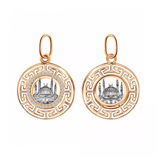 Золотая подвеска 585, с фианитом