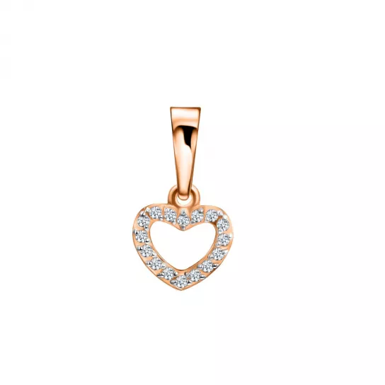 Золотая подвеска 585, женская, с фианитом