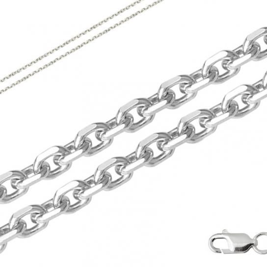 Серебряная цепочка 925 на шею, длина 60 см