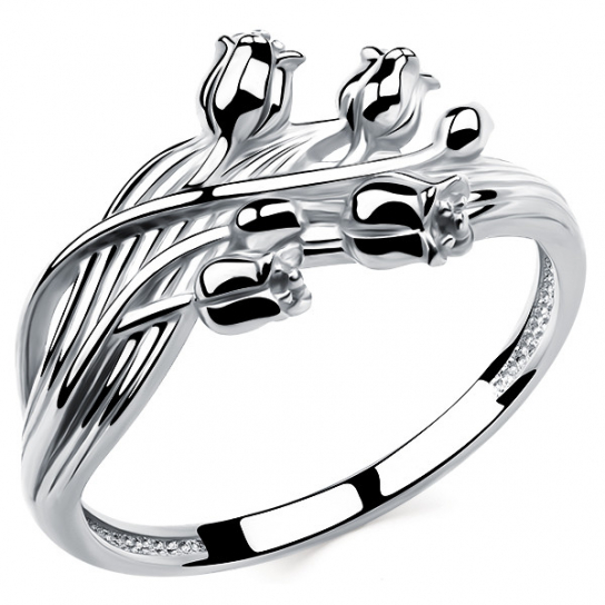 Серебряное кольцо 925, женское, размер 18.5