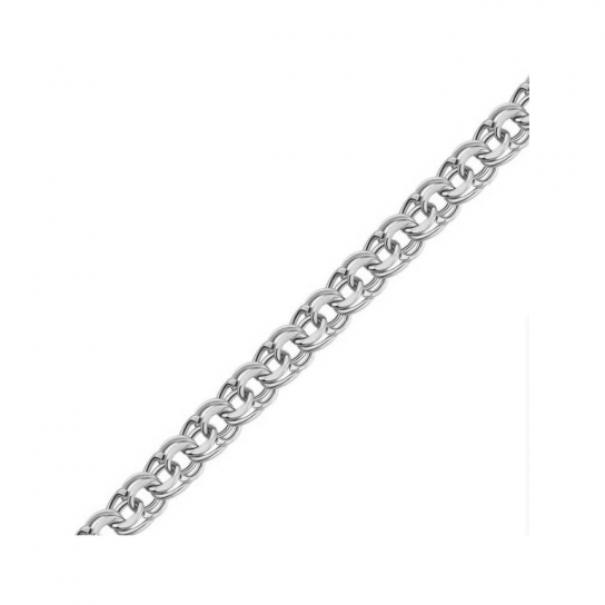 Серебряный браслет 925, плетение бисмарк, длина 20 см