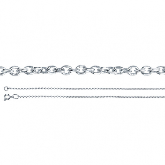 Серебряная цепочка 925 на шею, плетение якорное, длина 50 см