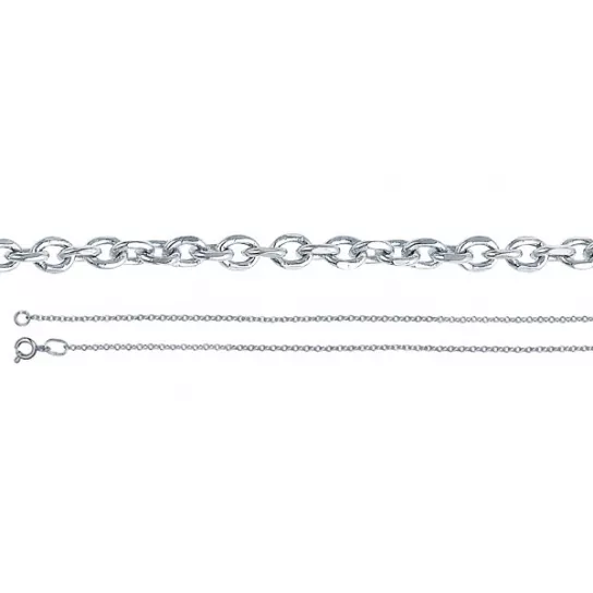 Серебряная цепочка 925 на шею, плетение якорное, длина 50 см