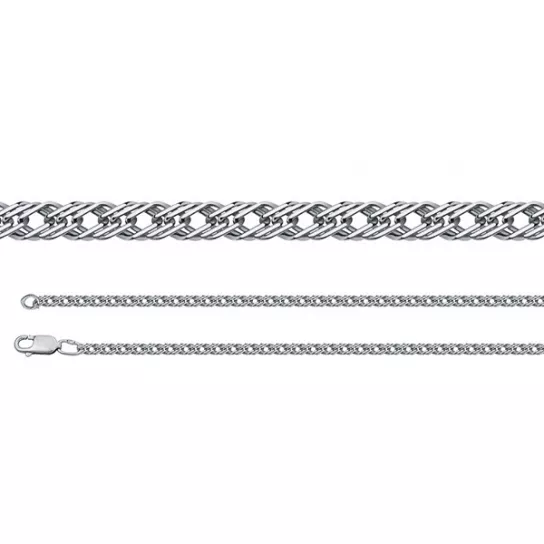 Серебряная цепочка 925 на шею, длина 65 см