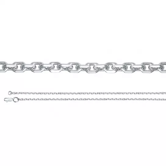 Серебряная цепочка 925 на шею, плетение якорное, длина 55 см