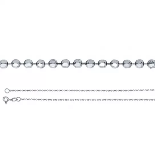 Серебряная цепочка 925 на шею, длина 45 см