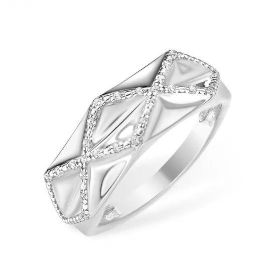 Серебряное кольцо 925, женское, размер 18.5