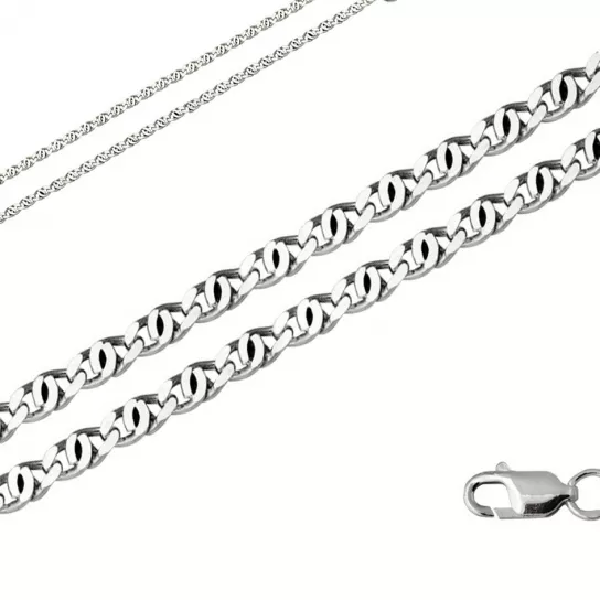 Серебряная цепочка 925 на шею, длина 60 см