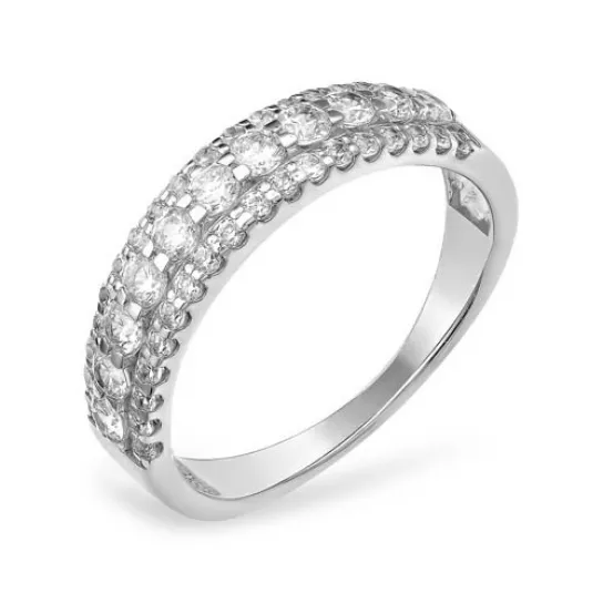 Серебряное кольцо 925, женское, с фианитом, размер 21