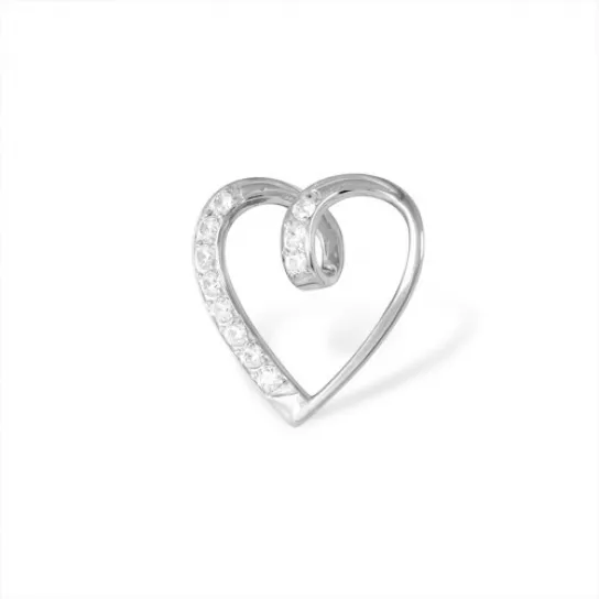 Серебряная подвеска 925, женская, с фианитом