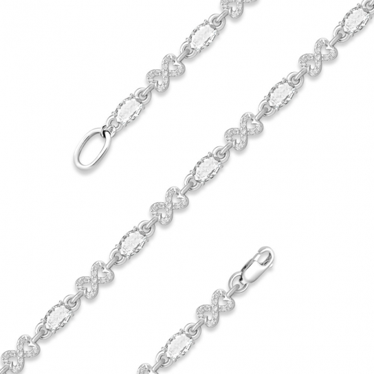 Серебряный браслет 925, длина 20 см