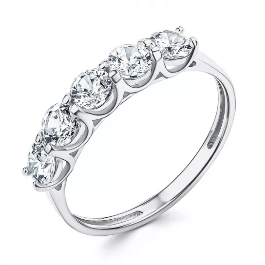 Серебряное кольцо 925, женское, с фианитом, размер 18