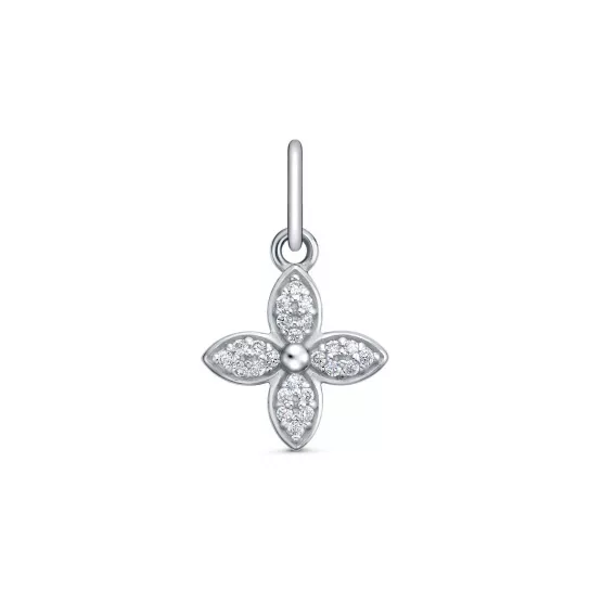 Серебряная подвеска 925, женская, с фианитом