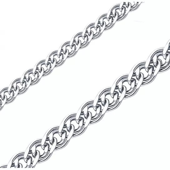 Серебряная цепочка 925 на шею, плетение нонна, длина 65 см