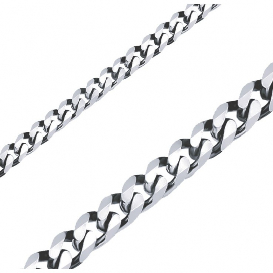 Серебряная цепочка 925 на шею, плетение якорное, длина 60 см