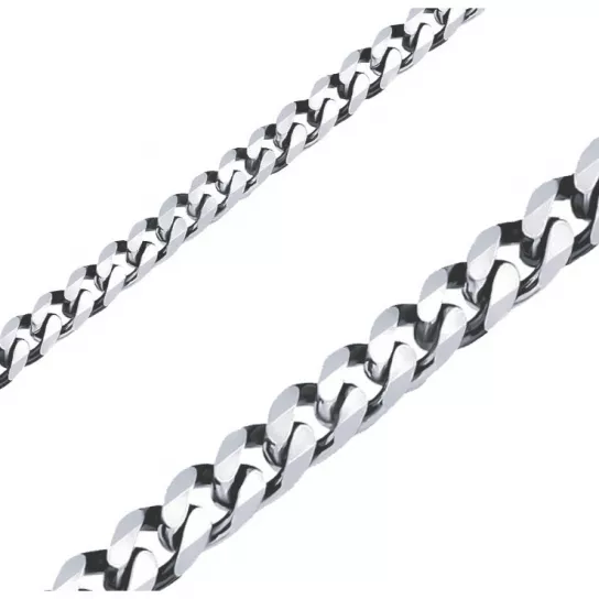 Серебряная цепочка 925 на шею, плетение якорное, длина 60 см