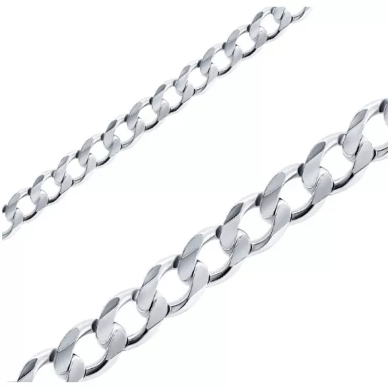 Серебряная цепочка 925 на шею, плетение панцирное, длина 60 см