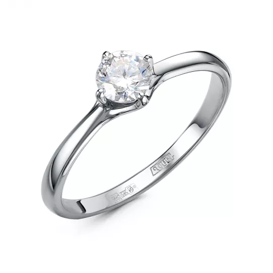 Серебряное кольцо 925, женское, с фианитом, размер 16
