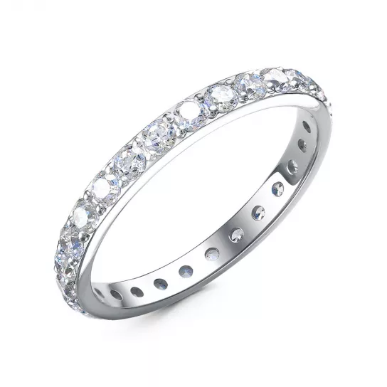 Серебряное кольцо 925, женское, с фианитом, размер 18