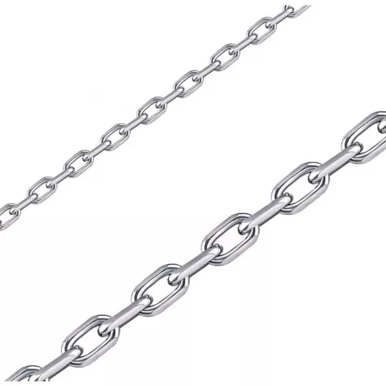 Серебряная цепочка 925 на шею, плетение якорное, длина 65 см