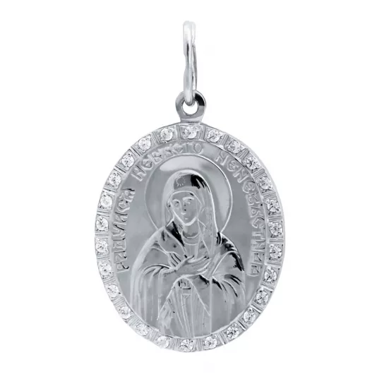 Серебряная подвеска 925, женская, с фианитом