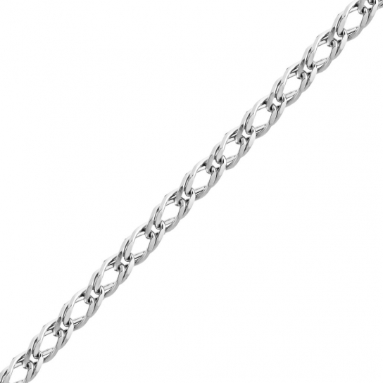 Серебряный браслет 925, плетение фигурное, длина 18 см