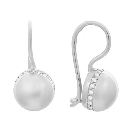 Серебряные серьги 925, женские, с фианитом