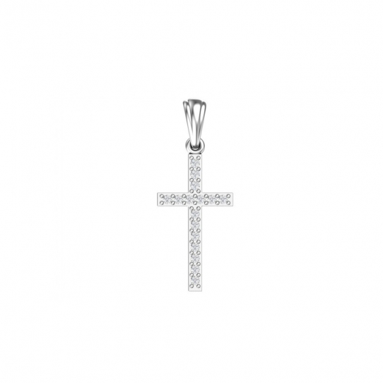 Серебряная подвеска 925, женская, с фианитом