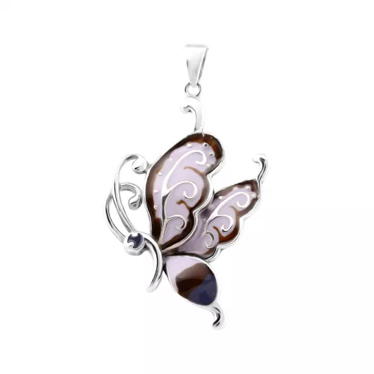 Серебряная подвеска 925, женская, с эмалью
