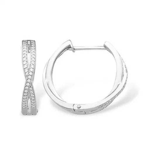 Серебряные серьги 925, женские, с фианитом