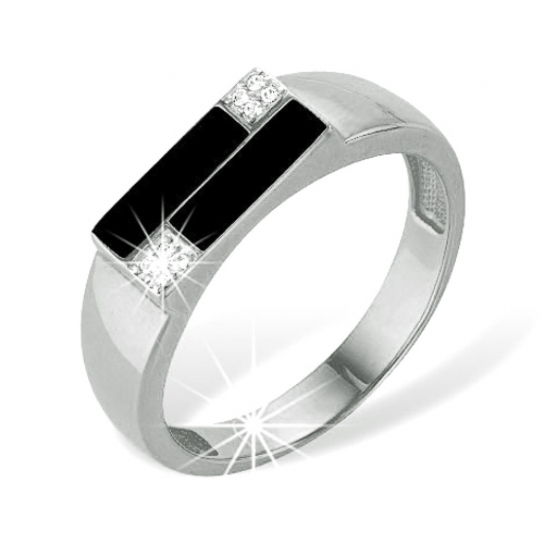 Серебряное кольцо 925, женское, с эмалью, размер 20